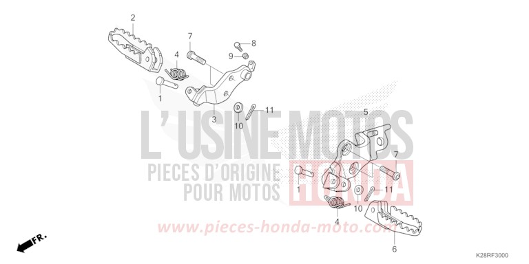 MARCHE de CRF125F "Petites Roues" EXTREME RED (R292) 2025